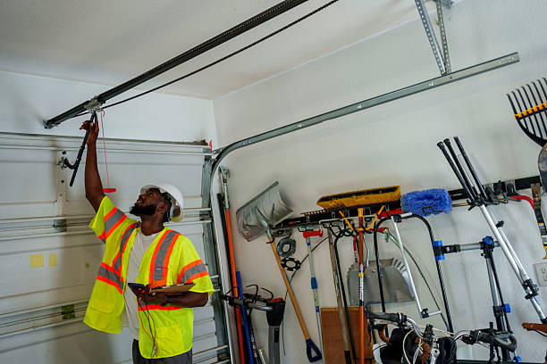Professional Garage Door technician working in Doffing, TX
